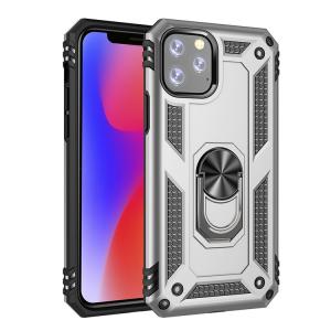 Armor Hybrid Military Case with Ring Kickstand for Apple iPhone 11 Pro Max - Silver