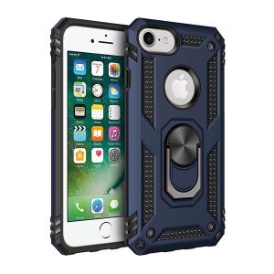 Armor Hybrid Military Case with Ring Kickstand for Apple iPhone 6/7/8/SE (2020)/SE (2022) - Navy Blue