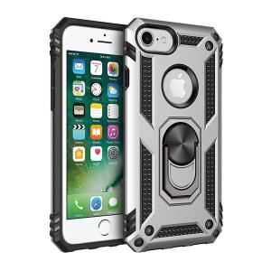 Armor Hybrid Military Case with Ring Kickstand for Apple iPhone 6/7/8 Plus - Silver