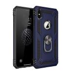 Armor Hybrid Military Case with Ring Kickstand for Apple iPhone XS Max - Navy Blue