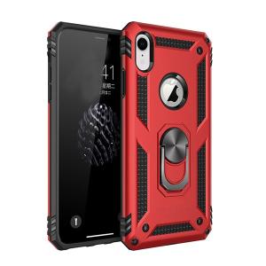 Armor Hybrid Military Case with Ring Kickstand for Apple iPhone XR - Red