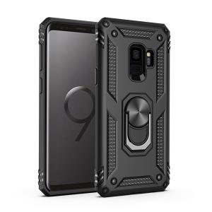 Armor Hybrid Military Case with Ring Kickstand for Samsung Galaxy S9 Plus - Black