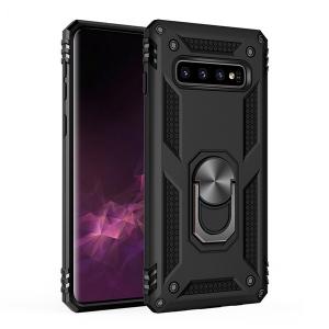 Armor Hybrid Military Case with Ring Kickstand for Samsung Galaxy S10E - Black
