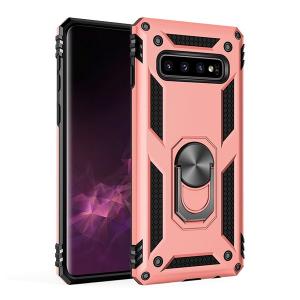 Armor Hybrid Military Case with Ring Kickstand for Samsung Galaxy S10E - Rose Golden