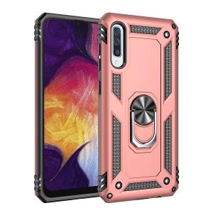 Armor Hybrid Military Case with Ring Kickstand for Samsung Galaxy A50/A50S/A30S - Rose Golden