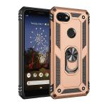 Armor Hybrid Military Case with Ring Kickstand for Google Pixel 3a - Golden
