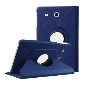 360 Degree Rotating Stand Smart Cover for Samsung Galaxy Tab E 8.0 (T377) - Navy Blue