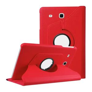 360 Degree Rotating Stand Smart Cover for Samsung Galaxy Tab E 8.0 (T377) - Red
