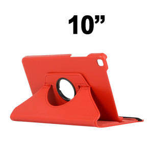 Universal 360 Degree Rotating Case for 10'' inches Tablet - Red