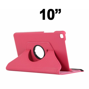 Universal 360 Degree Rotating Case for 10'' inches Tablet - Hot Pink