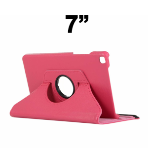 Universal 360 Degree Rotating Case for 7'' inches Tablet - Hot Pink