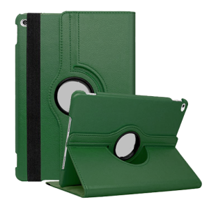 360 Degree Rotating Stand Smart Cover for Apple iPad Air / Air 2/ iPad 5/6 9.7 (2017/2018) - Dark Green