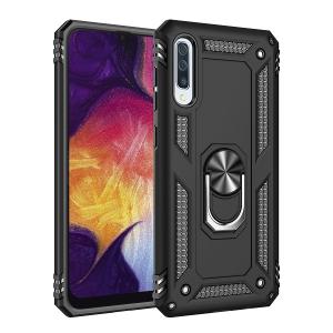 Armor Hybrid Military Case with Ring Kickstand for Samsung Galaxy A50/A50S/A30S - Black