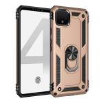 Armor Hybrid Military Case with Ring Kickstand for Google Pixel 4 - Golden