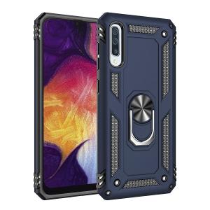Armor Hybrid Military Case with Ring Kickstand for Samsung Galaxy A50/A50S/A30S - Navy Blue
