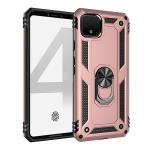 Armor Hybrid Military Case with Ring Kickstand for Google Pixel 4 XL - Rose Golden