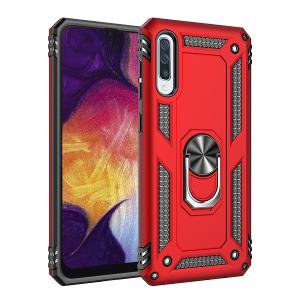 Armor Hybrid Military Case with Ring Kickstand for Samsung Galaxy A50/A50S/A30S - Red