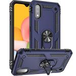 Armor Hybrid Military Case with Ring Kickstand for Samsung Galaxy A01 - Navy Blue
