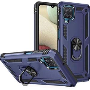 Armor Hybrid Military Case with Ring Kickstand for Samsung Galaxy A22 5G - Navy Blue