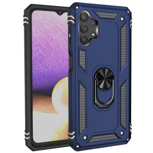 Armor Hybrid Military Case with Ring Kickstand for Samsung Galaxy A13 4G - Navy Blue