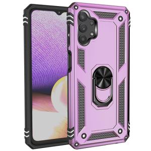 Armor Hybrid Military Case with Ring Kickstand for Samsung Galaxy A32 5G - Purple