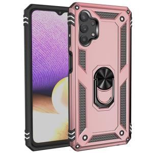 Armor Hybrid Military Case with Ring Kickstand for Samsung Galaxy A52 - Rose Golden