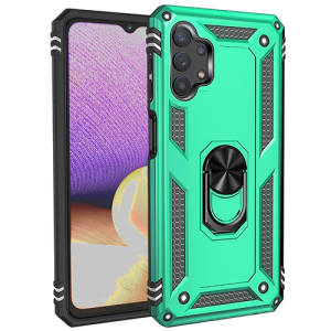 Armor Hybrid Military Case with Ring Kickstand for Samsung Galaxy A32 5G - Teal