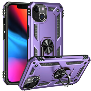 Armor Hybrid Military Case with Ring Kickstand for Apple iPhone 13 / 14 - Purple