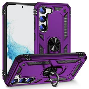Armor Hybrid Military Case with Ring Kickstand For Samsung Galaxy S23 - Purple