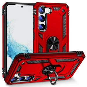 Armor Hybrid Military Case with Ring Kickstand For Samsung Galaxy S23 Plus - Red