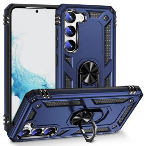 Armor Hybrid Military Case with Ring Kickstand For Samsung Galaxy S23 Plus - Navy Blue