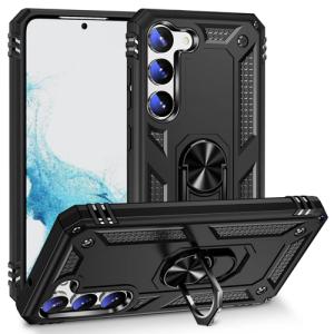 Armor Hybrid Military Case with Ring Kickstand For Samsung Galaxy S23 Plus - Black