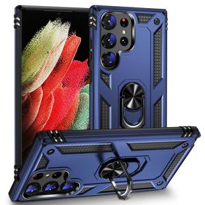 Armor Hybrid Military Case with Ring Kickstand For Samsung Galaxy S23 Ultra - Navy Blue