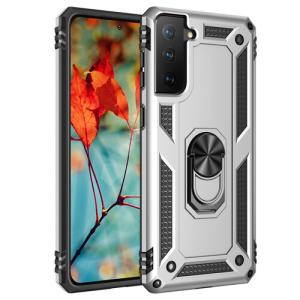 Armor Hybrid Military Case with Ring Kickstand For Samsung Galaxy S21 Plus 5G - Silver