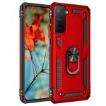 Armor Hybrid Military Case with Ring Kickstand For Samsung Galaxy S21 Plus 5G - Red