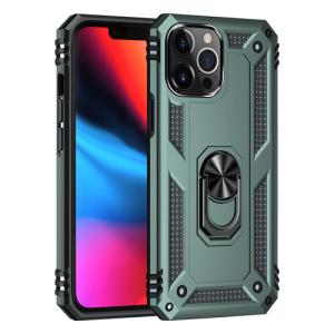 Armor Hybrid Military Case with Ring Kickstand for Apple iPhone 12 /12 Pro - Dark Green