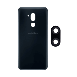 Back Cover With Camera Lens Compatible for LG G7 One - Black