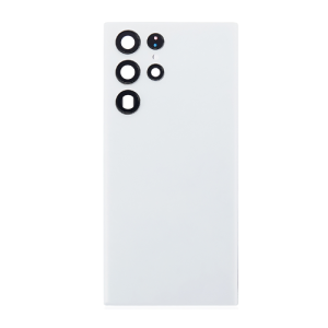 Back Cover With Camera Lens Compatible for Samsung Galaxy S22 Ultra 5G - White