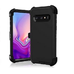 Triple Layer Protection Case & Belt Clip for Samsung Galaxy S10 - Black
