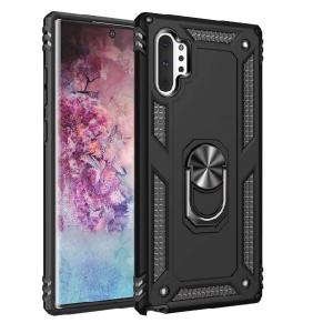 Armor Hybrid Military Case with Ring Kickstand for Samsung Galaxy Note 10 Plus 5G- Black