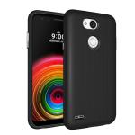Triangle Shockproof Case with Anti Slip Grains for LG X Power 3 - Black