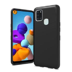 Slim Matte Soft TPU Case for Samsung Galaxy A21S - Black