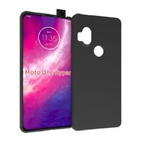 Slim Matte Soft TPU Case for Moto One Hyper - Black