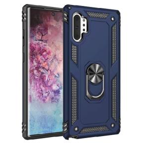 Armor Hybrid Military Case with Ring Kickstand for Samsung Galaxy Note 10 Plus 5G- Navy Blue