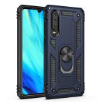Armor Hybrid Military Case with Ring Kickstand for Huawei P30 Lite - Navy Blue