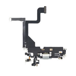 Charging Port Flex Cable Compatible for iPhone 13 Pro (Premium) - Silver