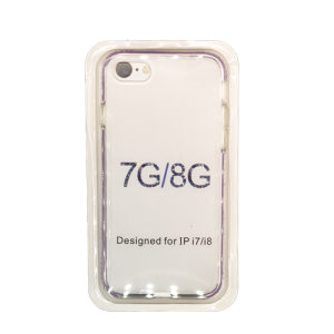 Clear TPU Bumper Case for Apple iPhone 7/8/SE (2020)/SE (2022) - Purple
