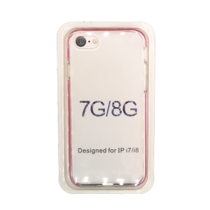 Clear TPU Bumper Case for Apple iPhone 7/8/SE (2020)/SE (2022) - Hot Pink