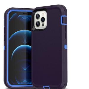 Triple Layer Protection Case & Belt Clip for Apple iPhone 12/12 Pro - Navy Blue