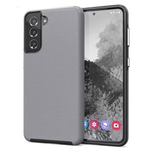 Triangle Shockproof Case with Anti Slip Grains for Samsung Galaxy S21 Plus 5G - Silver